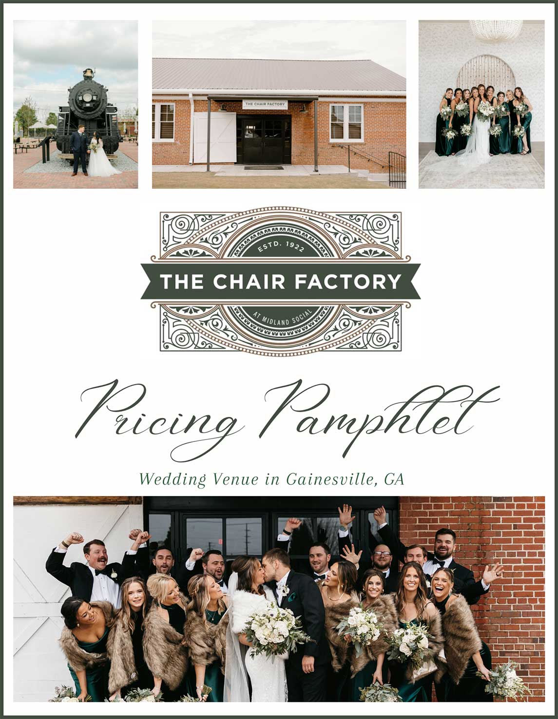 Pricing information for industrial wedding venue in Gainesville