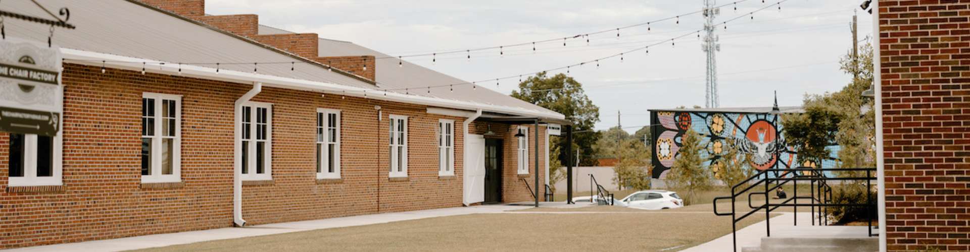 Exterior of The Chair Factory venue in Gainesville