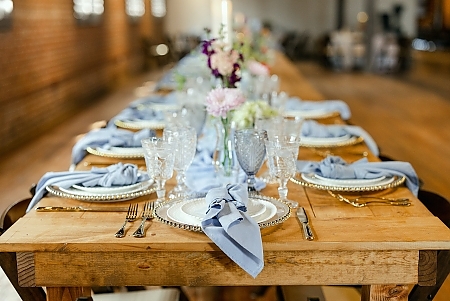 Blue and White Wedding Decor