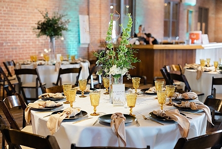 Gold and Green Wedding Decor