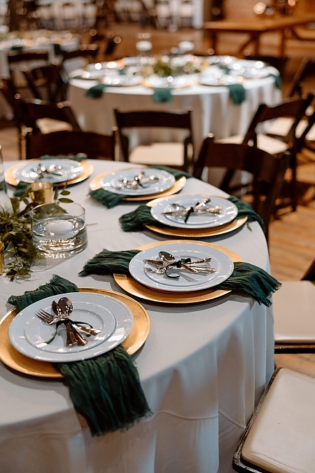 Green and Gold Wedding Decor