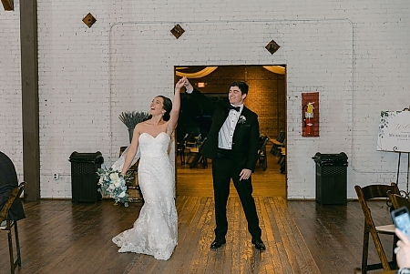 Fun Bride and Groom Reception Entrance