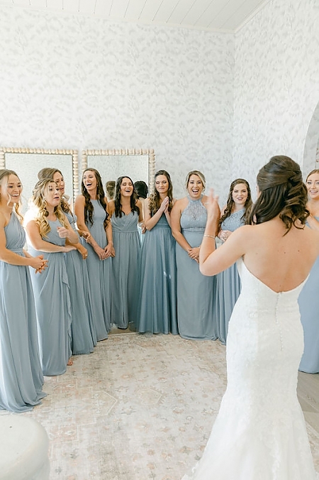 First Look with Bridesmaids