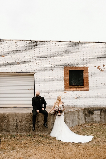 Outdoor Bride and Groom Portrait
