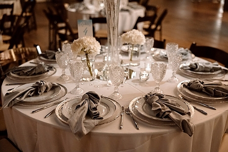 Silver and White Wedding Decor