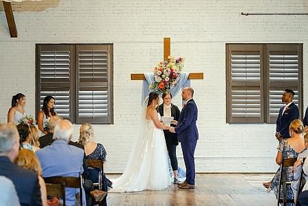 Wedding Ceremony with Cross Altar