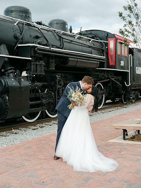 Wedding Photos with Train